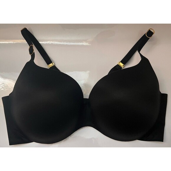 Victoria's Secret Incredible Black Bra 38DD with Gold Hardware - Picture 1 of 8